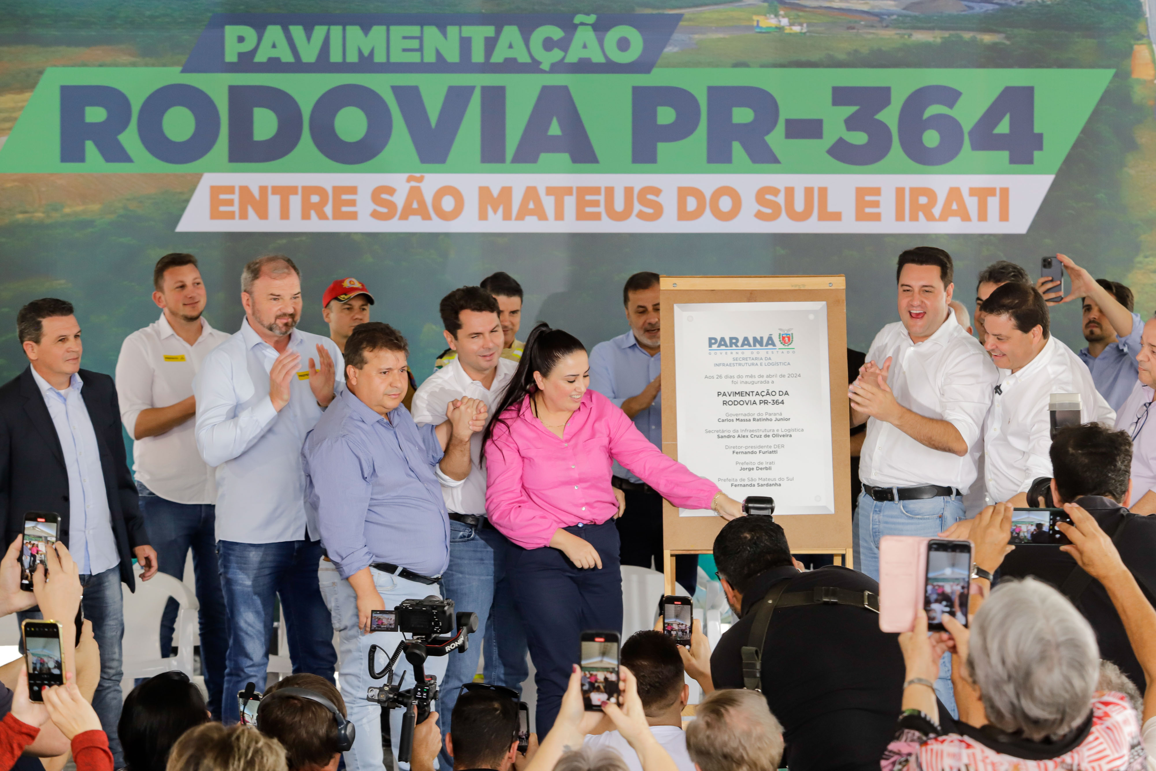 Ratinho Junior inaugura nova pavimentação da PR-364 entre São Mateus do Sul e Irati