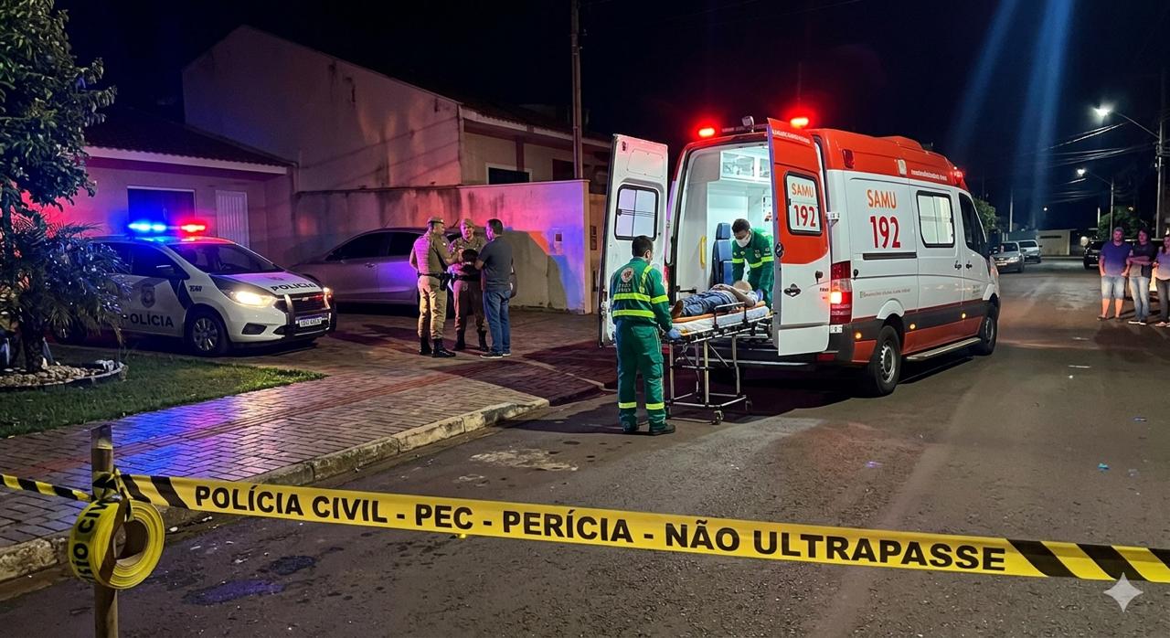 Madrugada violenta: homem é ferido com facão pela ex após discussão em Guarapuava